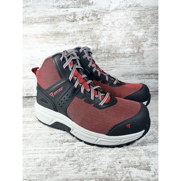 NEW Mens Bates JumpStart Mid EnergyBound Carbon Safety Toe Boots Red/Black Sz 9 main image 6